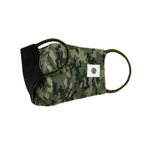 Adult Pomchies Double Layer Reversible Face Mask - Camo/Black