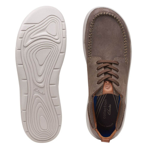 Men's Clarks Driftway Low Taupe Sneaker bottom