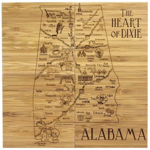 Adults' Totally Bamboo Alabama Coaster Puzzle Set