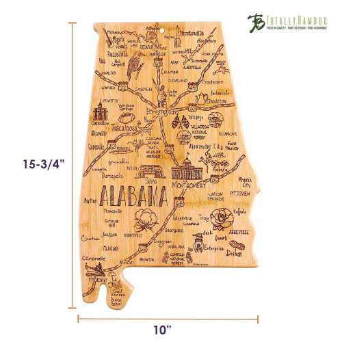 Totally Bamboo Alabama Destination Cutting Board Totally Bamboo Alabama Destination Cutting Board