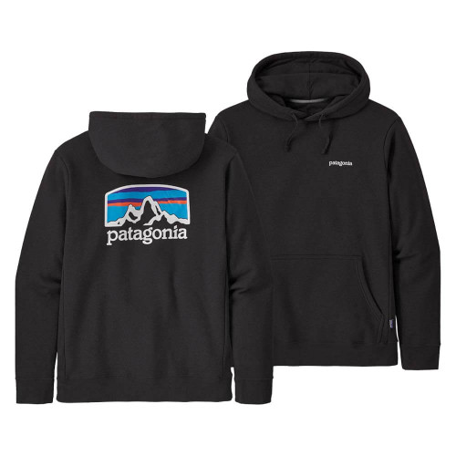Men's Patagonia Fitz Roy Horizon Uprisal Hoody Black Sweatshirt