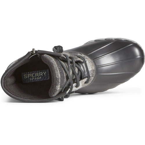 Women's Sperry Saltwater Wool Plaid Charcoal Duck Boot top Women's Sperry Saltwater Wool Plaid Charcoal Duck Boot top