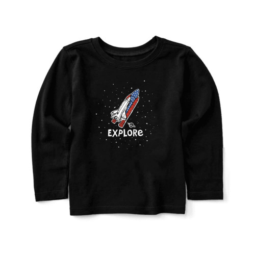Toddler Boy's Life is Good Long Sleeve Explore Tee