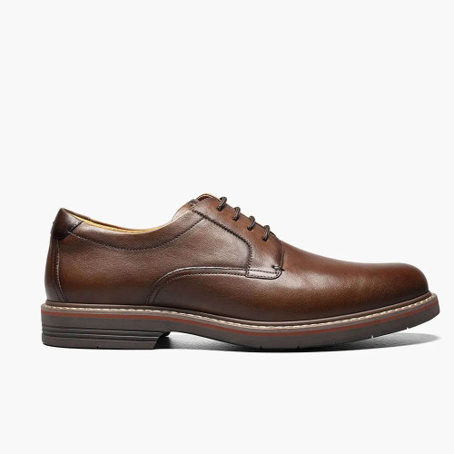 Men's Florsheim Norwalk Plain Toe Oxford 222Cognac Tumbled Side2