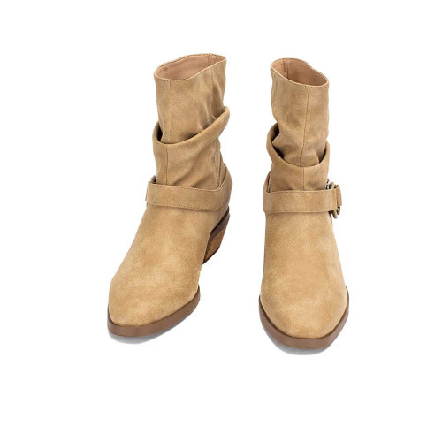 Women's Yellow Box Lamar Slouch Boot Taupe Front