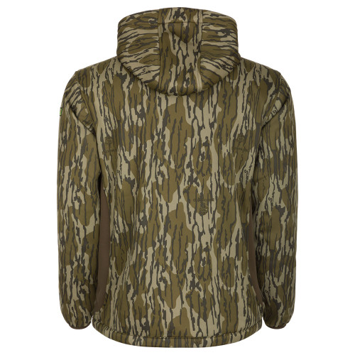 Men's Drake Endurance Jacket with Hood Mossy Oak Original Bottomland Camo Back