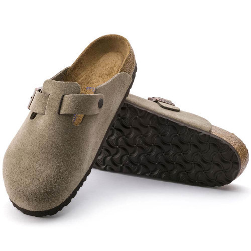 Men's Birkenstock Boston Soft Footbed Clog - Taupe