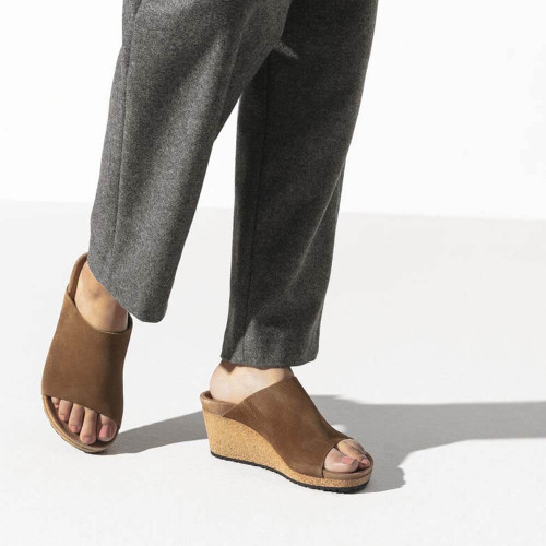 Women's Birkenstock Namica Tea Wedge lifestyle closeup Women's Birkenstock Namica Tea Wedge lifestyle closeup