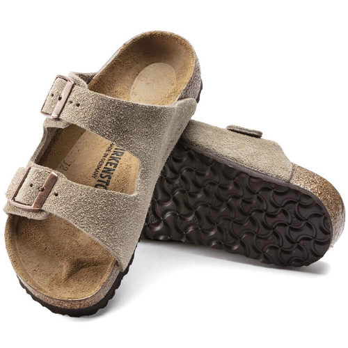 Little Girls' Birkenstock Arizona Taupe Sandal top & bottom