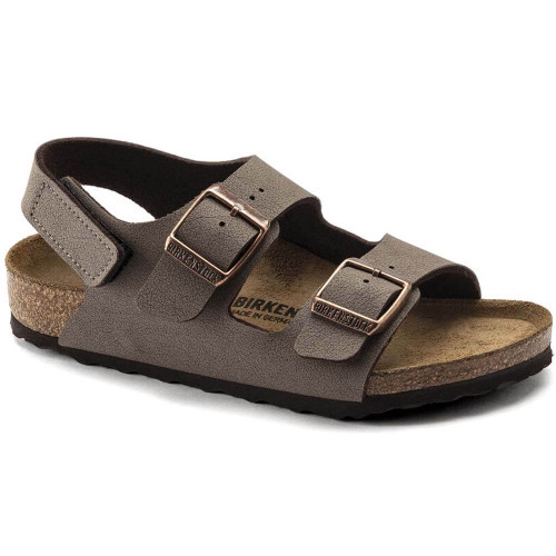 Little Boys' Birkenstock Milano Hook and Loop Mocha Sandal front