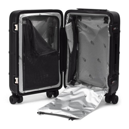 The North Face 22" All Weather 4-Wheeler Black Suitcase Open Front The North Face 22" All Weather 4-Wheeler Black Suitcase Open Front