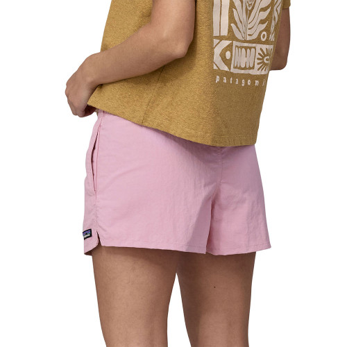 Women's Patagonia Barely Baggies Short Milkweed Mauve Back on Model Women's Patagonia Barely Baggies Short Milkweed Mauve Back on Model