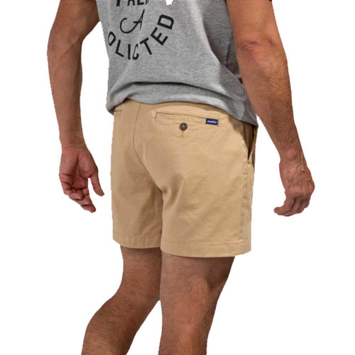 Men's Chubbies 5.5" The Travertines Flat Front Stretch Medium Khaki Short back