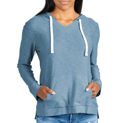 Women's Free Fly Bamboo Slub Pacific Blue Hoody