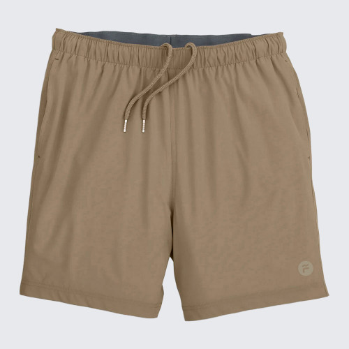 Men's Free Fly 6" Breeze Short Dark Khaki Front Flat