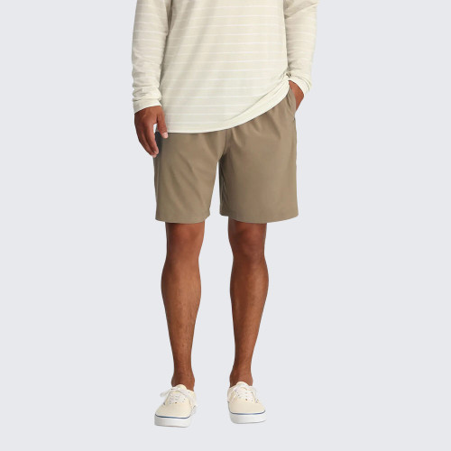 Men's Free Fly 8" Breeze Short Dark Khaki Front Model