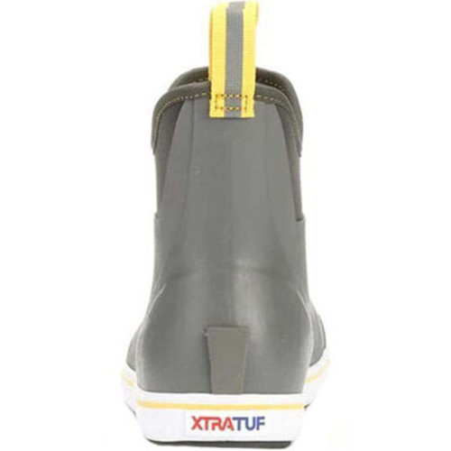 Men's XTRATUF 6" Ankle Deck Boot - Gray / Yellow Back Men's XTRATUF 6" Ankle Deck Boot - Gray / Yellow Back