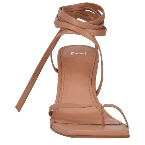 Women's Marc Fisher Dominic Ankle Strap Medium Natural Brown Sandal front