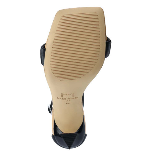 Women's Marc Fisher Derine Heeled Black Sandal bottom Women's Marc Fisher Derine Heeled Black Sandal bottom