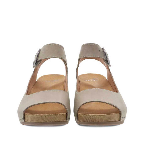 Women's Dansko Tiana Khaki Burnished Nubuck Ankle Strap Sandal