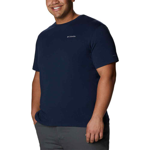 Men's Columbia Short Sleeve Thistletown Hills Shirt- Tall Collegiate Navy