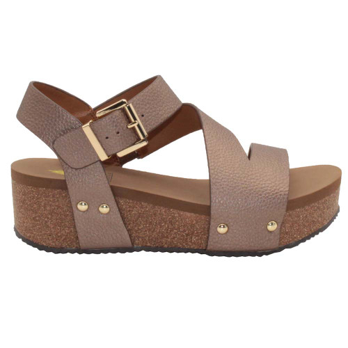 Women's Volatile Biloxi Wedge Sandal Bronze Side