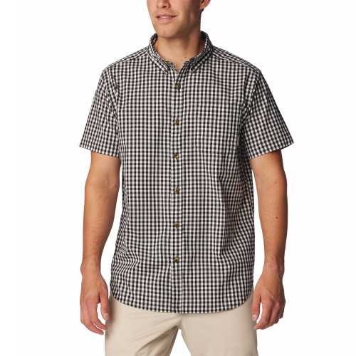 Men's Columbia Rapid Rivers II Short Sleeve Shirt - Tall Black Main Men's Columbia Rapid Rivers II Short Sleeve Shirt - Tall Black Main