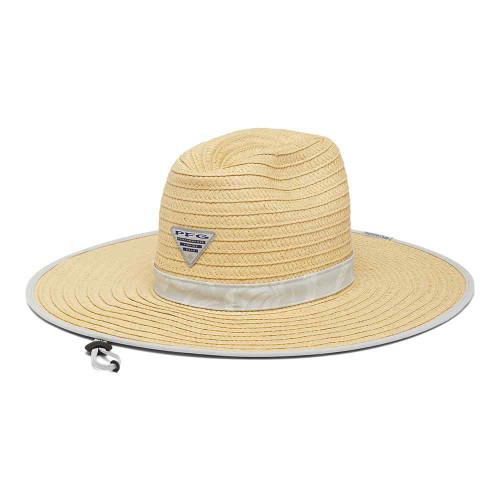 Adult Columbia PFG Baha Straw Hat Cool Grey Front