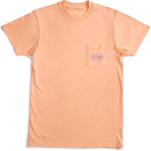 Adult Southern Marsh Short Sleeve Trademark Duck Tee Peach Front