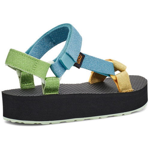 Girls' Teva Midform Universal Metallic Sandal BMML Blue Metallic Multi Back
