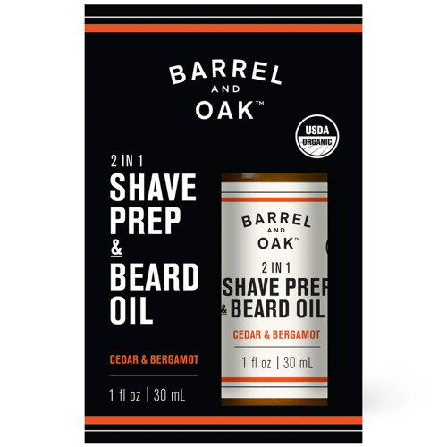 Barrel And Oak 2 in 1 Shave Prep & Beard Oil - Cedar & Bergamot