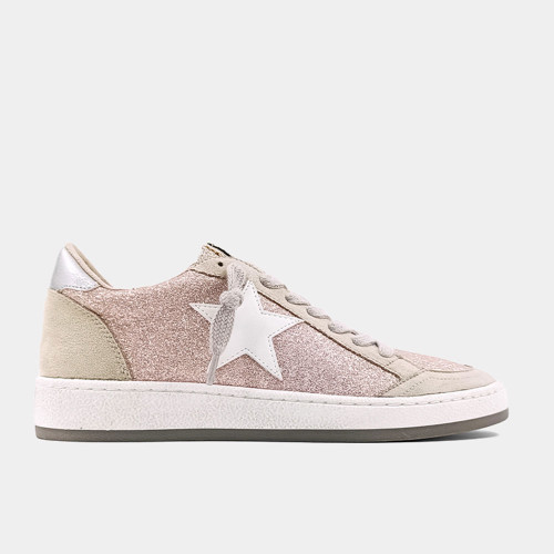 Women's Shu Shop Paz Sneaker Champagne Glitter Side