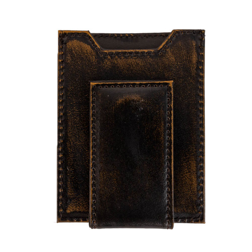 Zep-Pro Men's Antique Debossed Front Pocket Wallet Zep-Pro Men's Antique Debossed Front Pocket Wallet Back