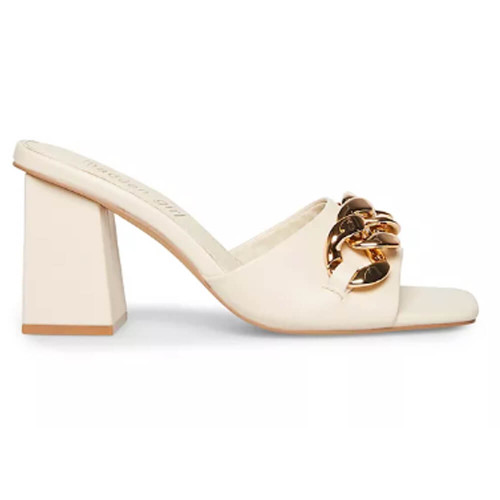 Women's Madden Girl Golden Heeled Sandal Side Women's Madden Girl Golden Heeled Sandal Side