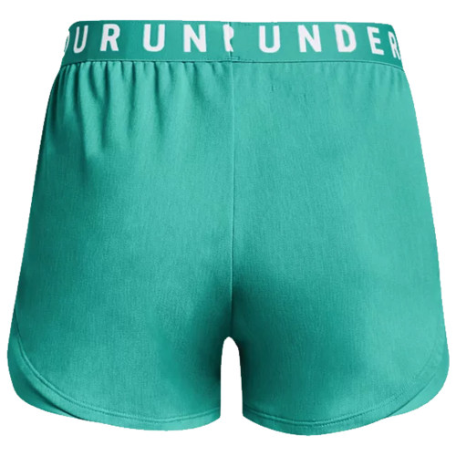 Women's Under Armour Play Up Shorts 3.0 Neptune Blue Green Twist back Women's Under Armour Play Up Shorts 3.0 Neptune Blue Green Twist back