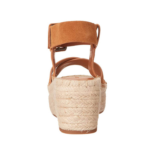 Women's Lucky Brand Audrinah Espadrille Wedge Cognac Brown Sandal back Women's Lucky Brand Audrinah Espadrille Wedge Cognac Brown Sandal back