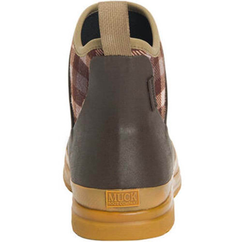 Women's The Original Muck Boot Company Originals Ankle Brown Plaid Boot back Women's The Original Muck Boot Company Originals Ankle Brown Plaid Boot back