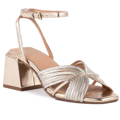 Women's Seychelles Tender Sandal - Gold / Silver Front