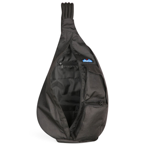 Kavu Rope Sling Bag Raven Black  Front Interior