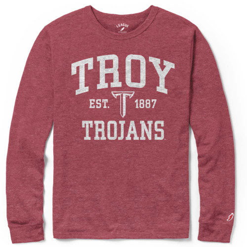 L2 Troy University Long Sleeve Premium Victory Falls Tee