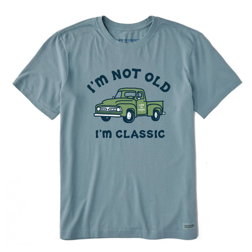 Men's Life Is Good I'm Classic Pick Up Smoky Blue Tee