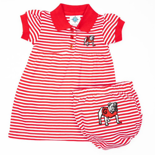 Infant/Toddler Girls' UGA Striped Dress and Bloomer Set