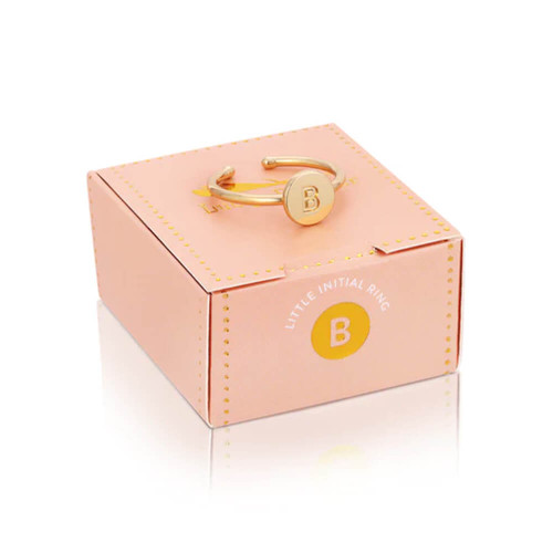 Lucky Feather B Initial Ring