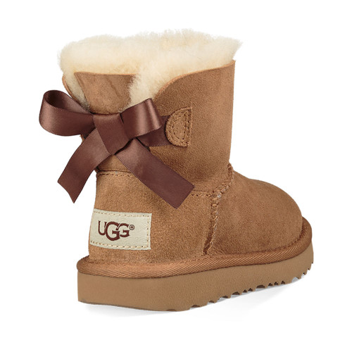 Toddler Girls' UGG Mini Bailey Bow II Chestnut Boot back