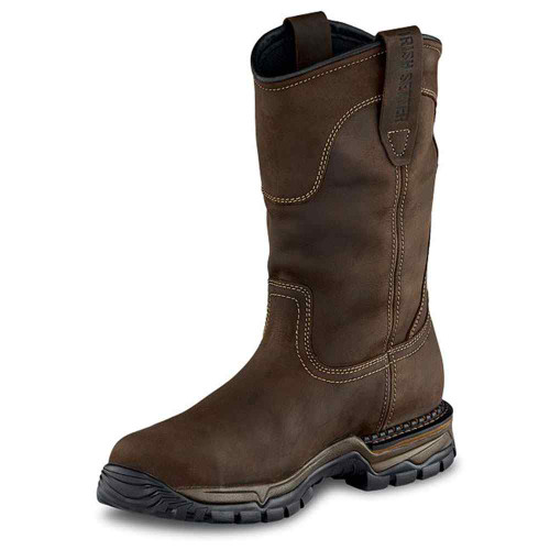 Men's Irish Setter Two Harbors 11" Waterproof Leather Safety Toe Pull-On Boot Brown Inside