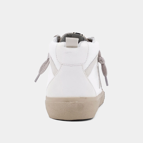 Women's ShuShop Paulina White Lizard Sneaker heel