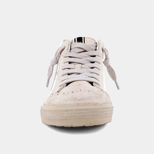 Women's ShuShop Paulina White Lizard Sneaker toe
