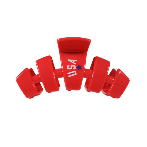 Teleties Classic Hair Clip USA Red Front