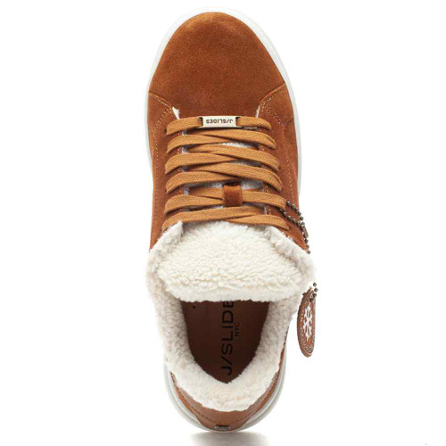 Women's J/Slides Ninka Slip On Tan Suede Sneaker top