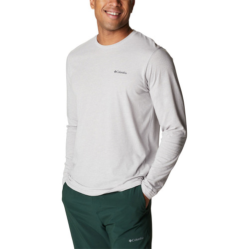 Men's Columbia Thistletown Hills Crewneck Tee Columbia Grey Heather Side Angled